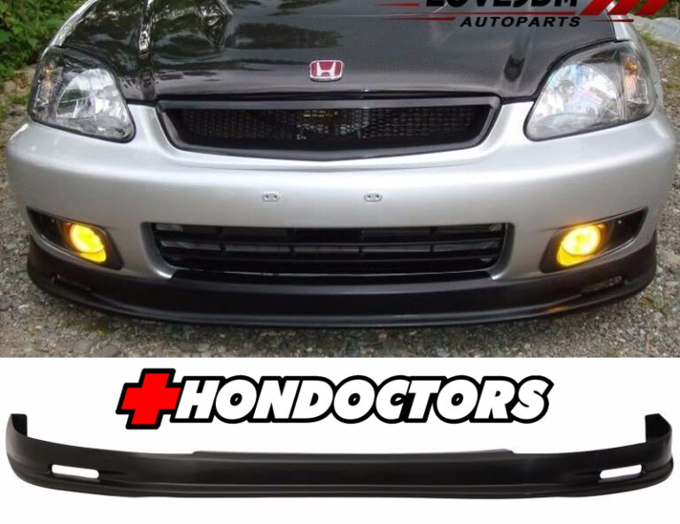 Mugen Style Front Bumper Lip For 1998-2000 Honda Accord Coupe – PP Polypropylene Black